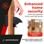 Gate Lock – Secure Keyless Fence Lock and Latch with 2-Way Access – Strong Durable System for Theft Prevention and Home Security, Easy Installation on Wood or Vinyl Gates/Fences (Regular – 1-Pack)