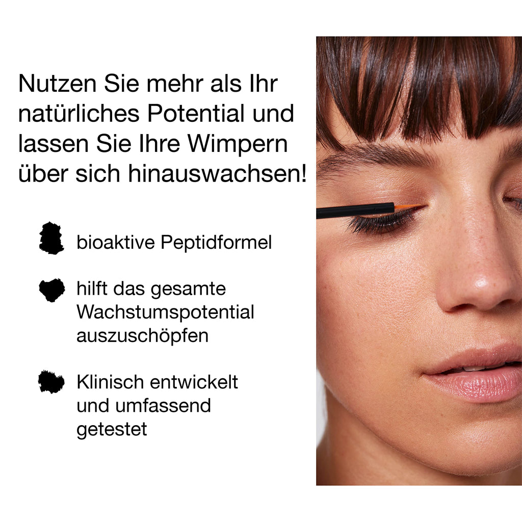 EVOBEAUTÉ evoeye Eyelash Formula INTENSE 3 ml | Eyelash Serum with intensive booster to support the appearance of longer, fuller-looking lashes in 4–6 weeks