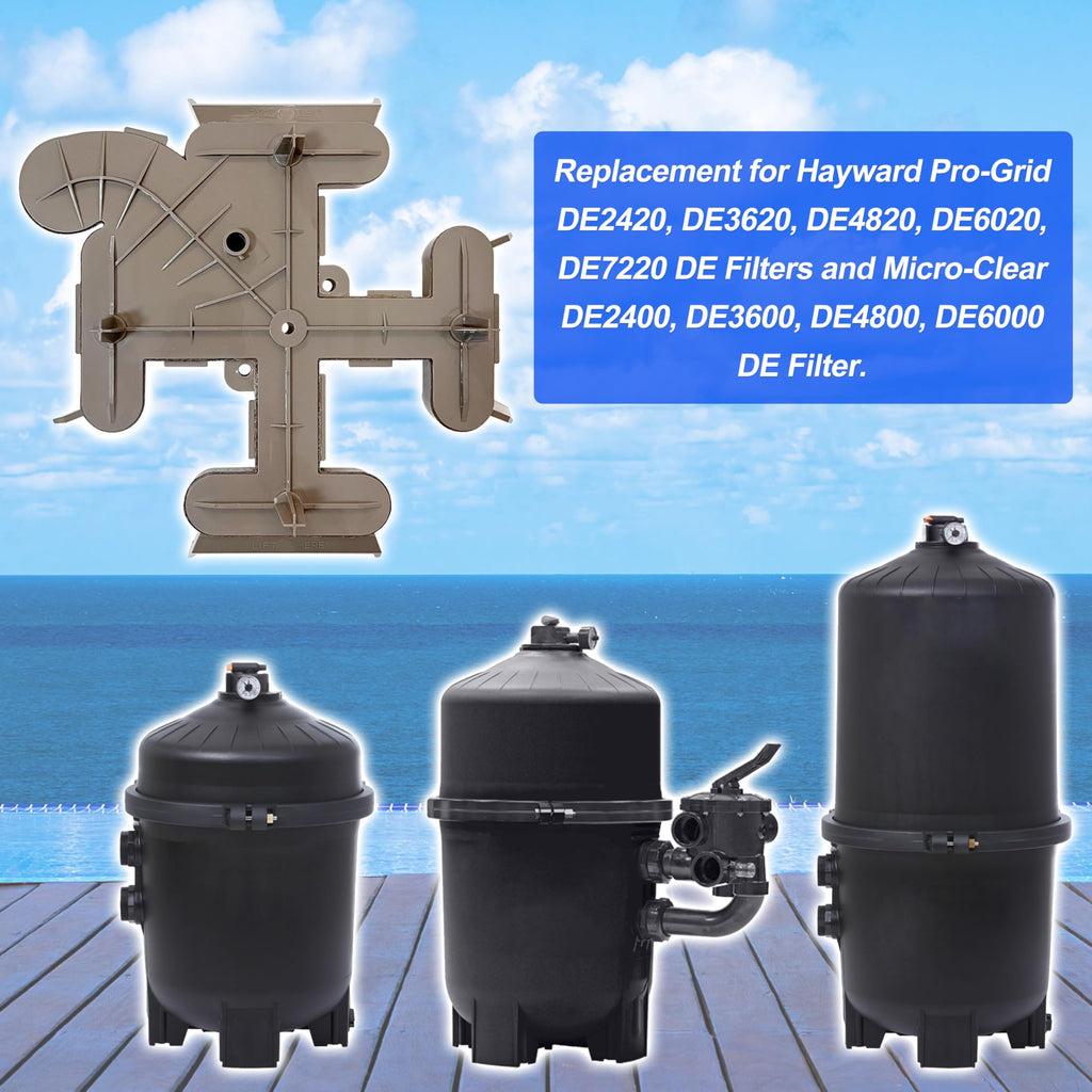 Byenins DEX2400C Filter Top Manifold Replacement for Hayward Pro-Grid DE2420, DE3620, DE4820, DE6020, DE7220 DE Filters and Micro-Clear DE2400, DE3600, DE4800, DE6000 DE Filters with Air Relief