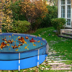 18 Feet Round Leaf Net Cover for Above Ground Pool, Mesh Cover with 12 Pcs Large Metal Clips，Pool Safety Net Fits 18FT Above Ground Pools, Keeps Leaves Out of Your Pool