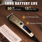 Ufree Beard Trimmer Men, Waterproof Electric Razor Nose, Body, Face and Mustache, Cordless Hair Clippers Shavers Grooming Kit, Gifts for Husband Father