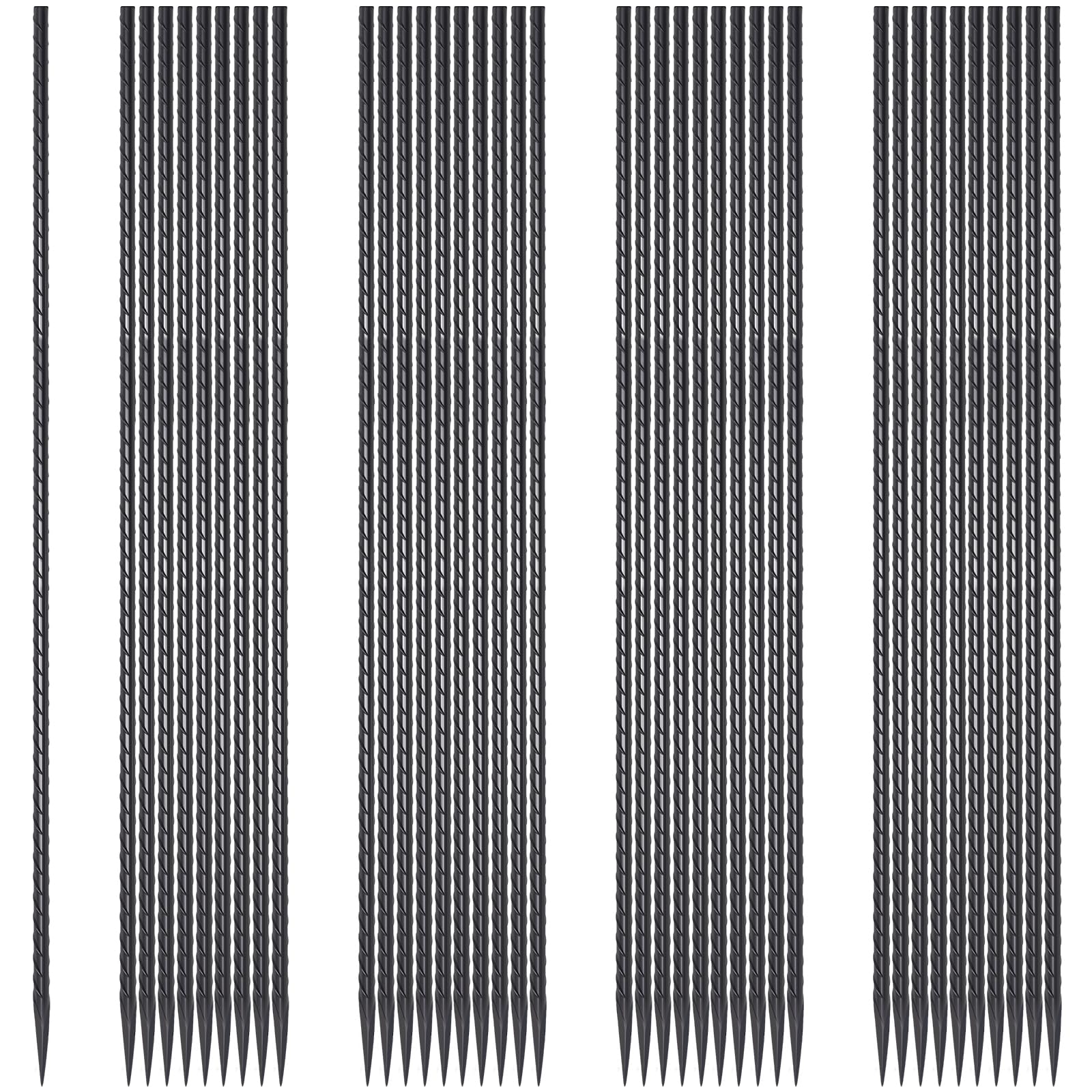 EUOKOK Rebar Stakes 24 Inch Straight Metal Spikes (40pcs) Ground Anchors