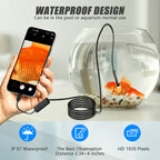 1920P Endoscope Snake Inspection Camera, Lightswim Type C Borescope, Scope Camera with 8 LED Lights for Android and iOS Smartphone, iPhone, iPad, Samsung (16.5 FT/5M)