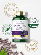 Carlyle Grape Seed Extract | 240 Capsules | Maximum Strength Standardized Extract | Non-GMO, Gluten Free