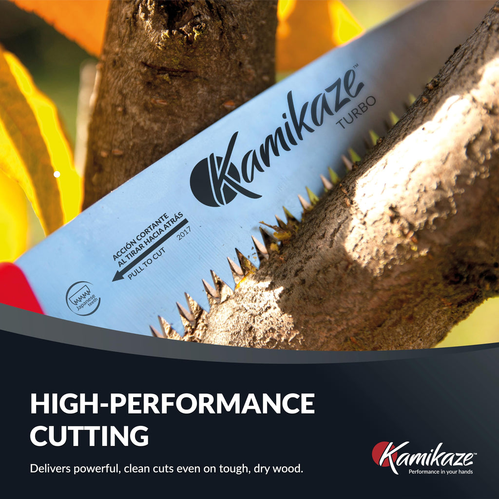 EZ Kut Kamikaze Saw Curved Blade with Scabbard - 19.3 Inch Heavy Duty Pruning - Carbon Hardened Steel Japanese Technology- Best Pruning Saw for Tree Trimming