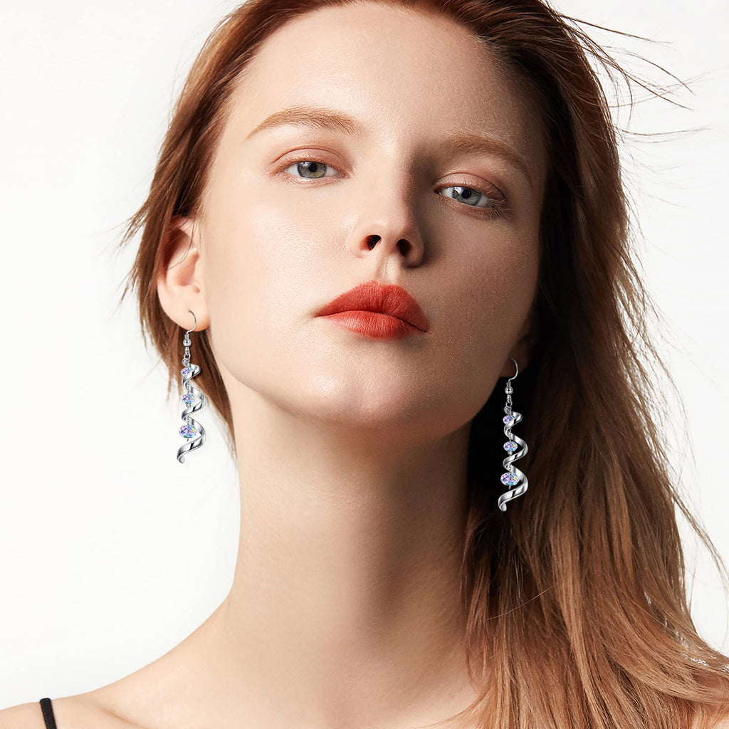 PATISORNA 925 Sterling Silver Eardrop Dangle Earrings for Women S