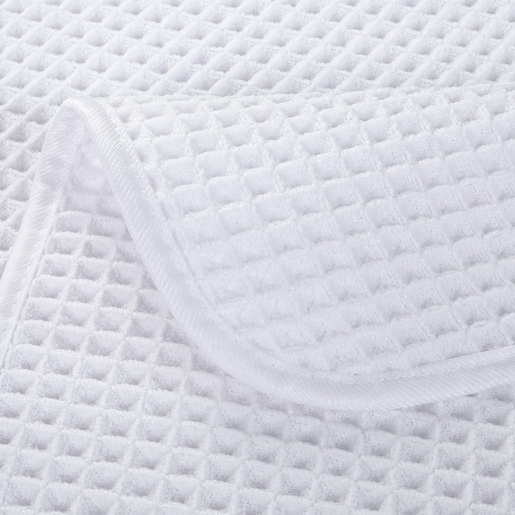 POLYTE 430 GSM Microfiber Lint Free Hand Towel, 16 x 30 in, 4 Pack (Waffle Weave)