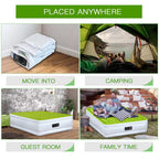 YENING Queen Size Air Mattress with Built in Pump Raised Inflatable Bed Heavy Duty Blow up Matressith Airbed 18 Inch Tall