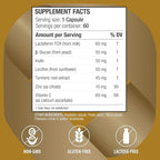 bioQuad Lactoferrin Gold 1.8 - for Immune Support, Digestive Health, and Iron Absorption - Lactose-Free, Gluten-Free, Non-GMO (60 Count)