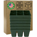 Epic Gardening Reusable Seed Starter Tray - Easy Watering Seed Starting Trays - Gardener Friendly Plant Trays for Seedlings | UV-Treated & BPA-Free -6-Cell Seed Starting Trays - 6 Trays/Sage Green