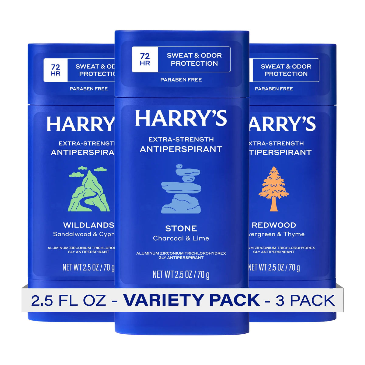 Harry's Extra-Strength Antiperspirant Deodorant - Variety - 2.5 oz (3 Pack)