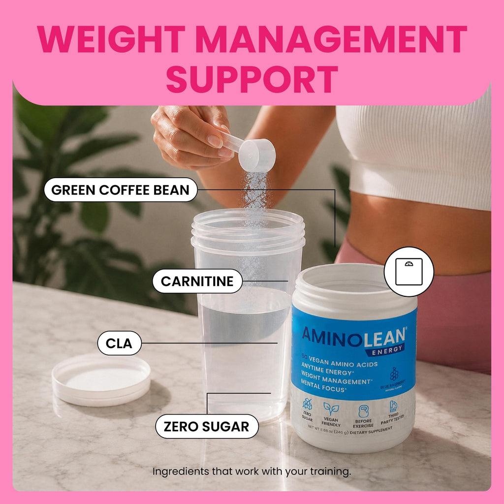 AminoLean Pre Workout Powder - Natural Amino Energy with Vegan Amino Acids