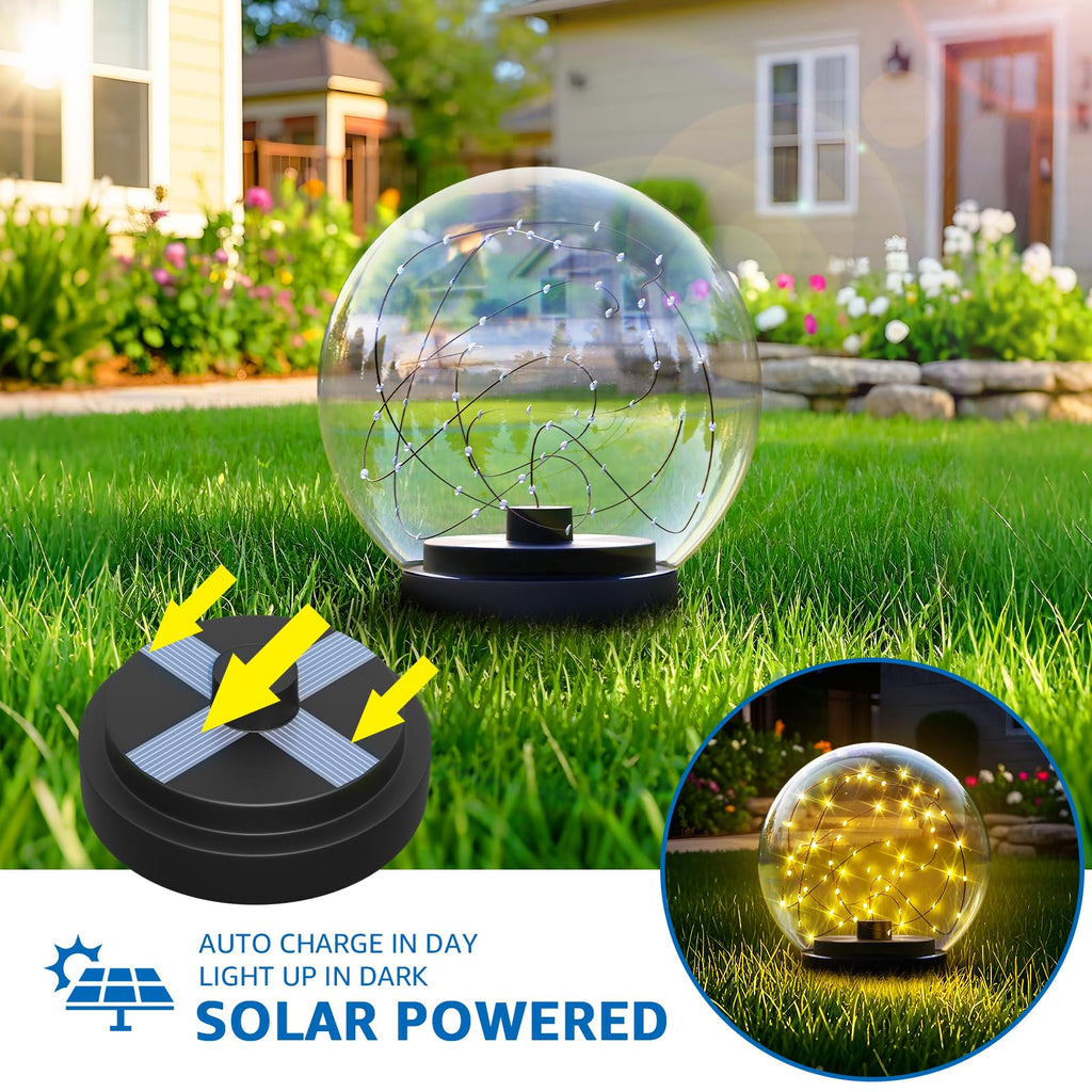 NiceBuy 2-Pack Solar Floating Pool Lights Ball Outdoor Water-Resistant IP66 Solar-Powered that Float Flickering Lights for Swimming Pool Decor Pond Garden Party