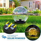 NiceBuy 2-Pack Solar Floating Pool Lights Ball Outdoor Water-Resistant IP66 Solar-Powered that Float Flickering Lights for Swimming Pool Decor Pond Garden Party
