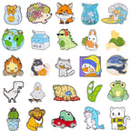 50-Pack Mixed Enamel Brooch Bulk Set,Lapel Badges, Cartoon Plant Enamel Pin Sets, Funny Button Pins Jewelry for Backpack Cloths Hats Jacket Decoration (50 PCS)