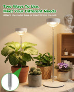 Tmsluody Plant Grow Light, Full Spectrum Grow Lights LED Spotlight with Metal Base, Desk Plant Growing Lamps with Auto On Off Timer 3/9/12H, 6 Brightness Levels, 9.8-25.6'' Adjustable Height