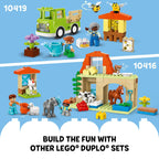 LEGO DUPLO Town Caring for Animals at The Farm Building Toys Playset - Learning, Educational Toys for Toddlers & Preschool, Ages 2+ - Building Blocks for Pretend Play Set W/Animal Figures - 10416
