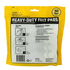 Smart Surface 8827 Heavy Duty Self Adhesive Furniture Felt Pads 1-Inch Round Brown 160-Piece Value Pack in Resealable Bag