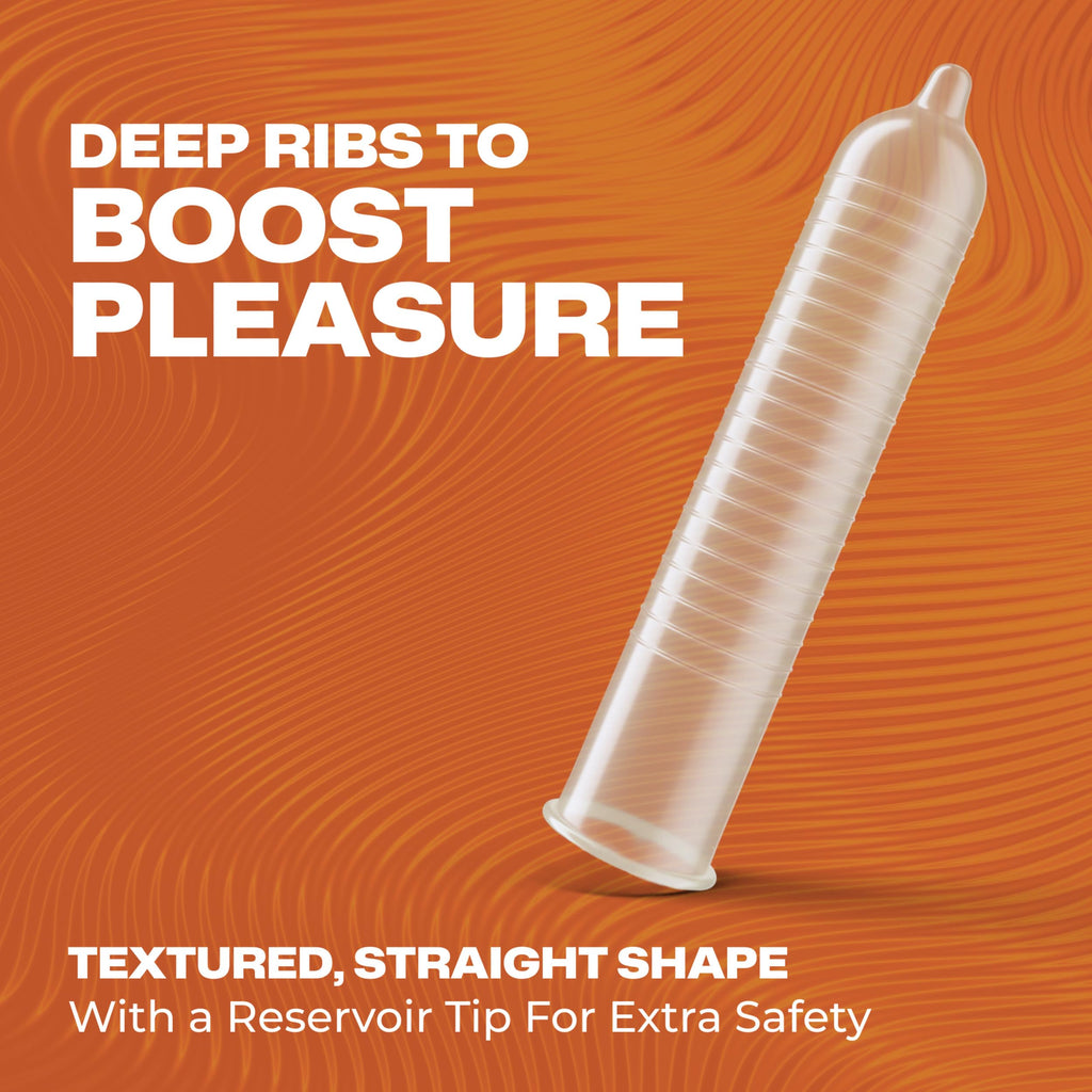 Trojan Ultra Ribbed Latex Condoms for Men, 36 Count