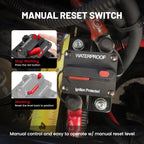 RED WOLF 50A Amp Circuit Breaker for Boat Trolling Motor Marine ATV Vehicles Stereo Audio Battery Solar System Inline Fuse with Manual Reset Switcher DC 12V-48V