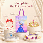 Meland Princess Dress Up Costume Set for Girls 3-8, 4 Complete Outfits with Accessories, Princess Role Play Toy Gift for Birthday & Christmas