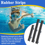Alsoyixia 6Pcs Rubber Strips for 2025 E10 Automatic Pool Vacuum Cleaner, Pool Cleaner Bottom Brush Strips (2Set)