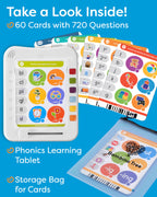 Phonics Learning Pad - Electronic Phonics Reading Game for Kids Ages 5-11 - Learn to Read in 720 Phonic and Letter Sound Questions - Vowels, Consonant Blends, Digraphs, Diphthongs