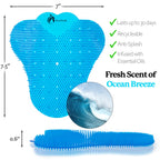 Premuim Large Urinal Screen Deodorizer 10 pack of 3D Wave – Anti-Splash Urinal Cake infused with Essential Oils for Long Lasting 30-Day Odor Control in Bathrooms Toilets Offices Schools, Ocean Breeze