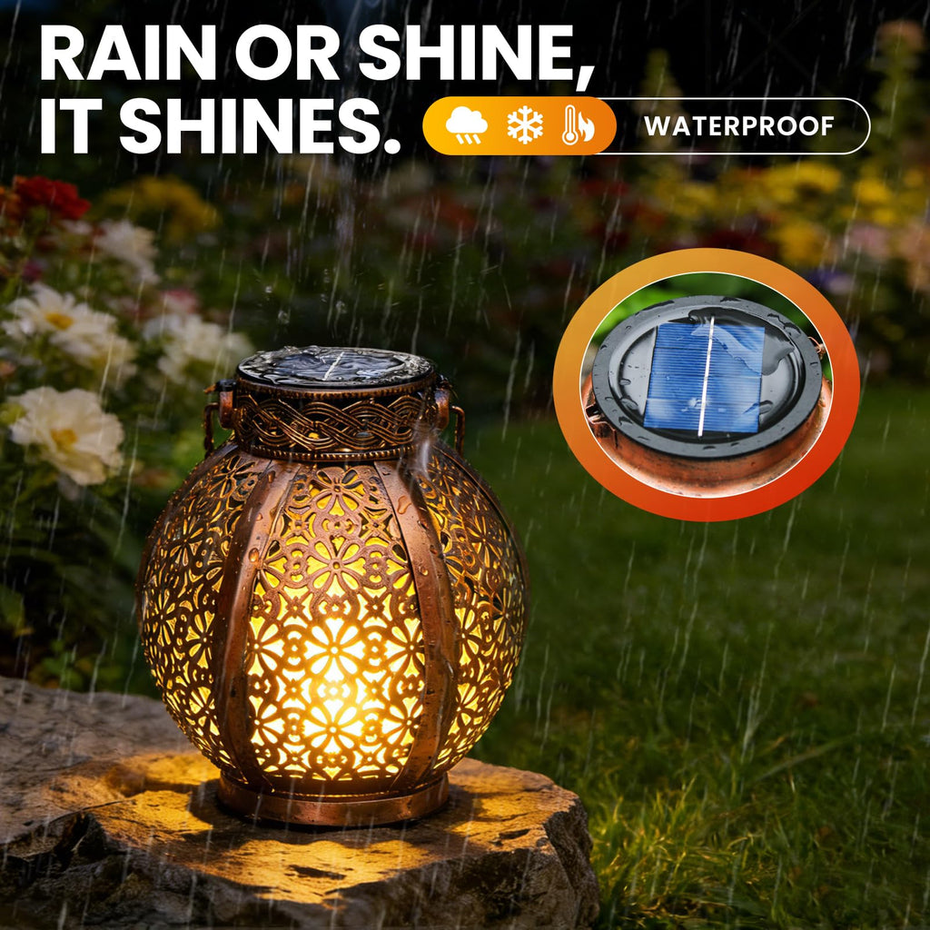 4-Pack Replacement Solar Light Parts, Waterproof Solar Light Replacement Top with LED Bulbs for Solar Lanterns (Top Size 3.23inches, Bottom Size 2.83 inches)