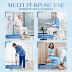 Dr.Kays Shower Chair for Inside Bathroom 350 lbs Shower Stool with Adjustable Height, Portable Heavy-Duty Bath Bench Padded Seat for Inside Tub Bathroom Chair for Elderly and Disabled FSA/HSA Eligible