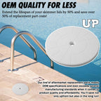 TonGass (2-Pack Round 9 1/8" Skimmer Valve Top Cover Lids Replacement Part for 9" Pool/Spa Deck Lid Plate Highly Durable Pool Skimmer Cover with UV Inhibitors