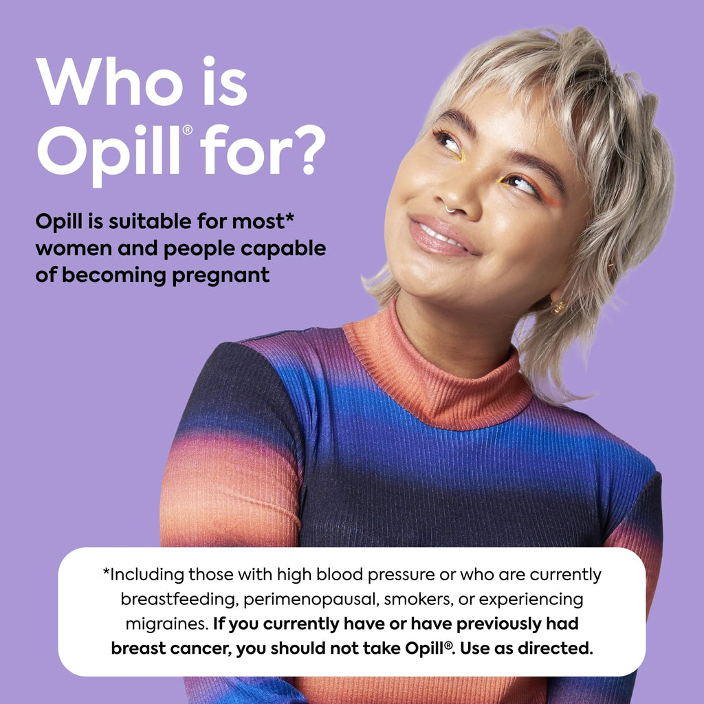 Opill Daily Birth Control Pills, OTC Progestin-Only, 28 Count
