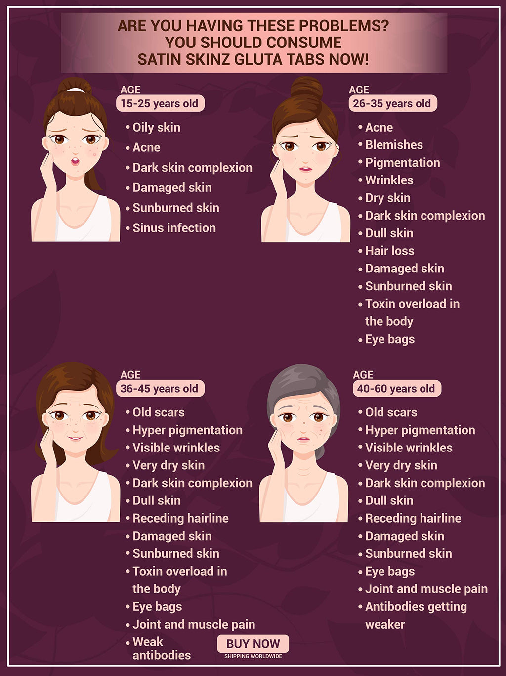 Satin Skinz GLUTATHIONE Plus and ASTAXNTHIN Plus.