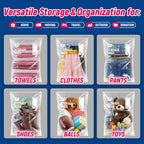 EASYYOURHOME 20PCS 5 Gallon Zipper Lock Storage Bags,18"x24",Reusable Extra Large Size Plastic Freezer Bag with Zipper for Food,Clothing,Travel,Moving,BPA-Free,2-Mil Thick