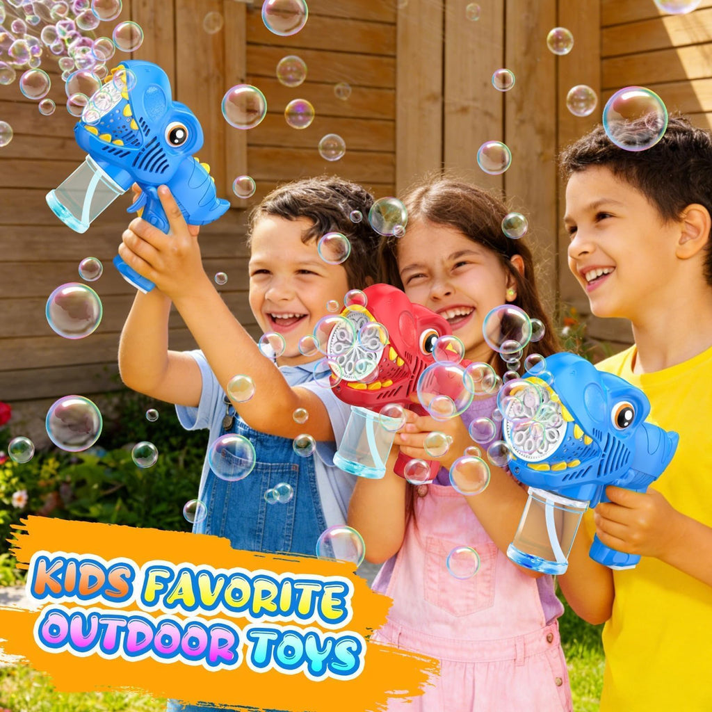 Yunaking Bubble Machine Gun 2 Pack Rechargeable Kids Toys Gift Ages 3-5 4-8