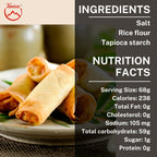 TANISA 2 Packs Rice Paper Wrappers, 76 Sheets Spring Roll Wrappers for Deep Fried (22cm, Round, 12 oz/pack) Cha gio, Gluten Free Wraps, Egg roll wrappers for frying, Papel de arroz comestible