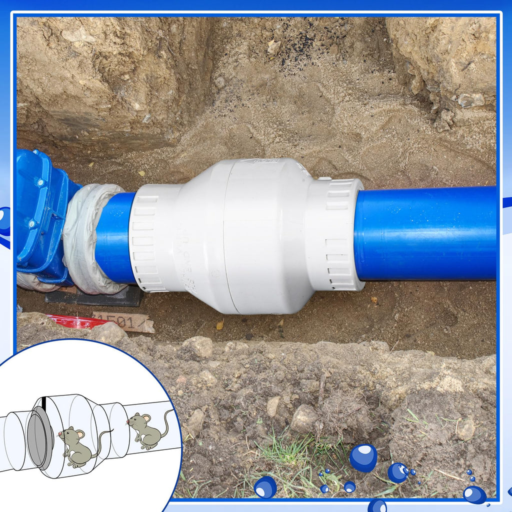 Geetery 3/4 Inch PVC Slip Swing Check Valve No Spring Back Flow Preventer Valve White No Return Silent Backflow for Backflow Prevention, Reduces Water Hammer Noise