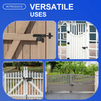 HTHOOOOOME Slide Bolt Gate Latch with Padlock Hole, Heavy Duty Fence Slide Latches Outdoor Doors for Wooden Fence, Shed Door, Vinyl Door-2pack