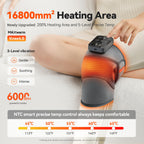 IKEEPFIT Cordless Knee Massager with Heat Vibration for Pain Relief, MAXwarm 4.0[2026 Upgraded] - Electric Heated Knee Brace with 5 Heat Levels and 3 Massage Mode, Gifts for Men Women (Grey, Pair)