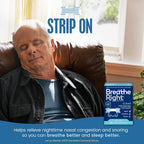 Breathe Right Nasal Strips, Clear Large Nose Strips, Snoring, Nasal Congestion, Deviated Septum, Allergies, 30 Ct (Packaging May Vary)