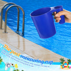 Relaxweex 2 Pack De Pool Filter Powder Scoop 1 Pound Pool Chemical Scoop De Measuring Cup with Handle Maintenance Tool for Dry Filter Media Powder and Spa, 6.88 x 4.32 x 5.23 Inch(Blue)