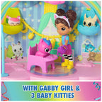 Gabby's Dollhouse Kitty Care Ear Purrfect Playroom – 17-Piece Playset with 4 Toy Figures, Dollhouse Furniture, Doll Accessories & Baby Doll Stuff for Kids Ages 3+