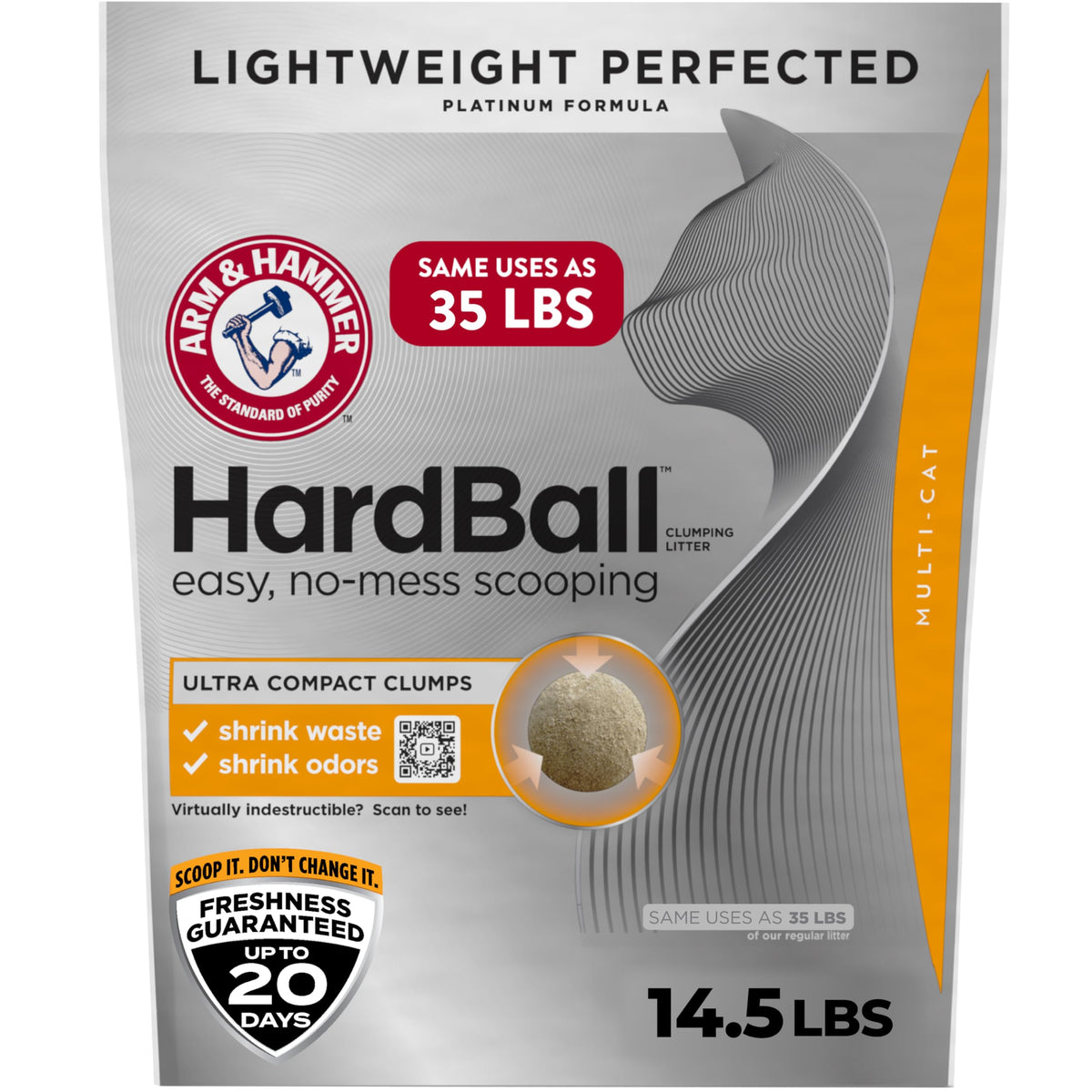 ARM & HAMMER HardBall Clumping Cat Litter, Garden Bloom, 14.5 Lbs