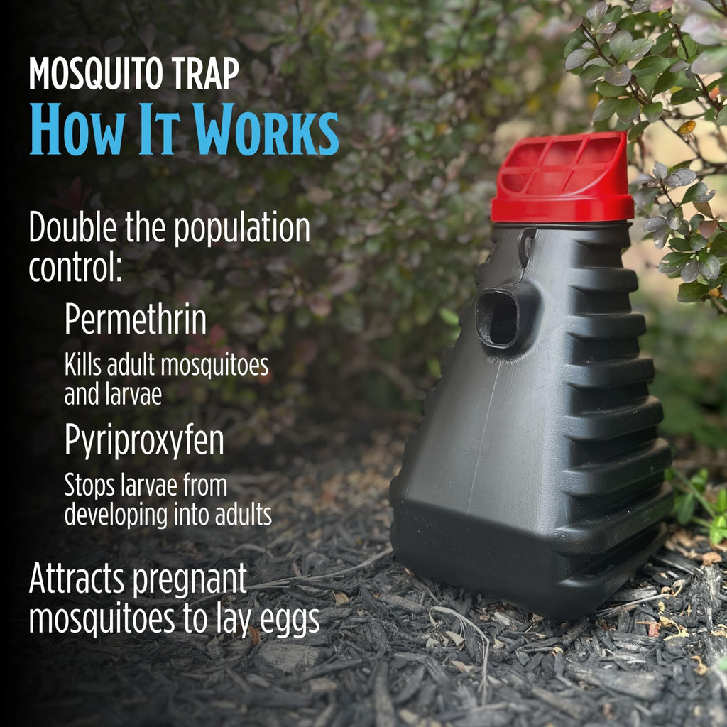 Grandpa Gus's Mosquito Trap and Outdoor Bug Killer - Water-Activated Larvae Control for Backyard, Patio, and Garden - Up to 35 Days & 1,500 Sq Ft of Protection Per Trap, 2 Pack