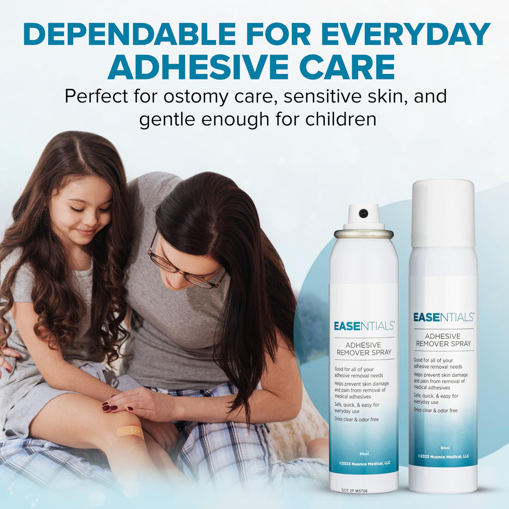 Ultimate Medical Adhesive Remover Spray – Silicone-Based, No-Sting & Odorless – Quick-Drying Bandage Adhesive Remover for Skin – Gentle, Low-Residue Formula for Sensitive Skin & Ostomy Care - 80 ml