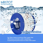 MRSTOT Screw-in Hot Tub Filter Replacement for RELXTIME/ALEKO/Wejoy Aquaspa/Co-z/Wave/CleverSpa - Threaded Cartridges for Inflatable Hot Tubs & Massage Pools (4 Pack)