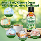 Wormwood Black Walnut Clove Cleanse Drops for Human, 15-in-1 Triple-Action Gut Detox & Digestive Wellness Organic Liquid Tincture w. Soursop PAU DArco Oil of Oregano, Elimination Detox Cleanse