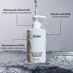 OUAI Detox Facial Cleanser - Deep Cleansing Face Wash with Glycolic Acid, Niacinamide & PHA - Removes Sweat, Dirt & Oil Without Drying - Gentle Face Cleanser for Post-Workout (7.8 Fl Oz)
