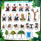 GGSTDDUP 82 Pcs Miniature Gnome Resin Figures, Fairy Garden Accessories Set
