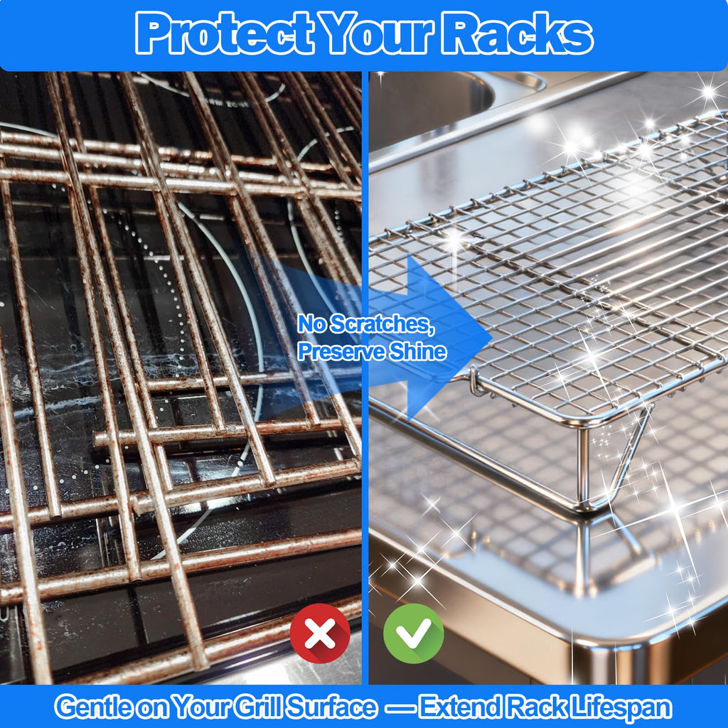 Palksky Oven Rack Cleaning Bags, 3 Sizes Heavy Duty No Scrub Oven Rack Cleaning Bags, Reusable Leak-Resistant PE Bags for Deep Soaking Grill Grates, BBQ Racks, No Cleaner Included, 16 Packs